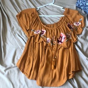 off the shoulder crop top